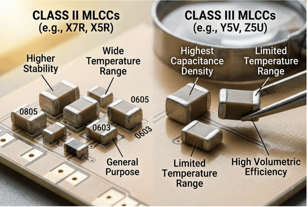 Class II and III MLCCs.