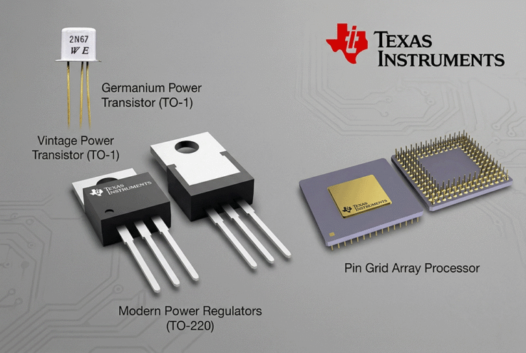 Electronic components manufactured by Texas Instruments sold by Summit Electronics.