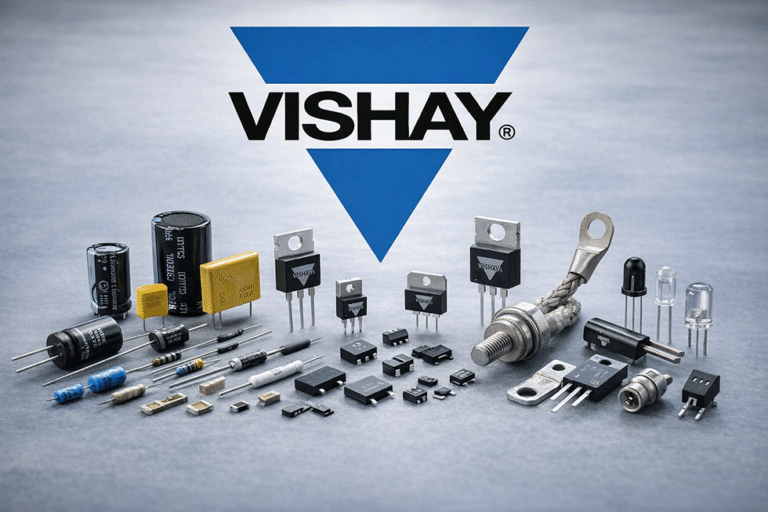 The electronic components manufactured by Vishay Intertechnology that are sold by Summit Electronics.