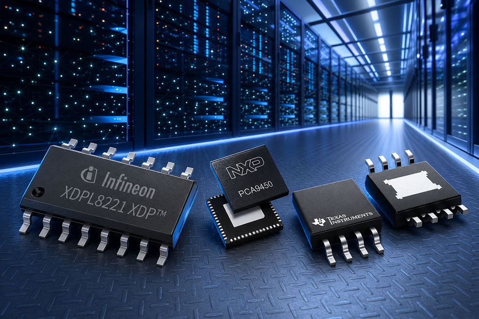 High-demand power management ICs supporting AI data center servers.