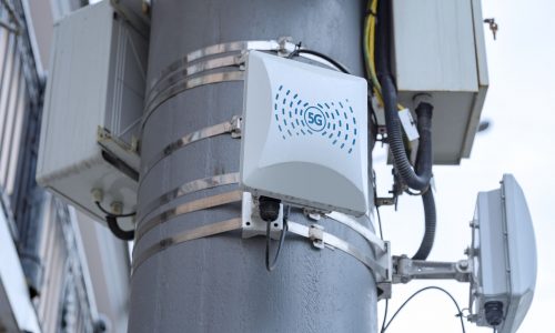 5G cellular repeaters on the pole